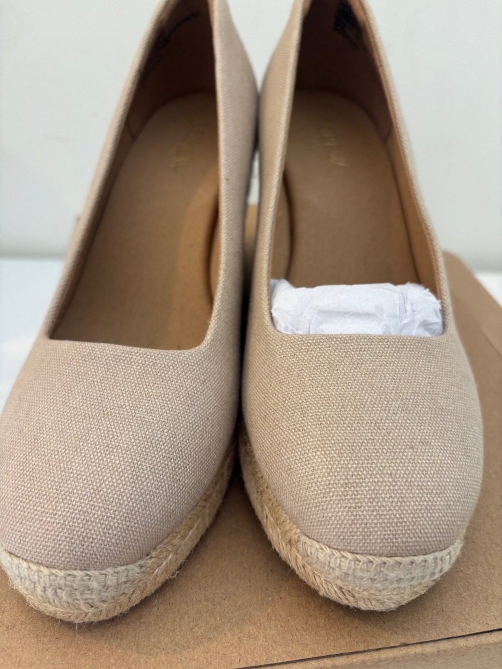 J.Crew Canvas espadrille wedges - size 6